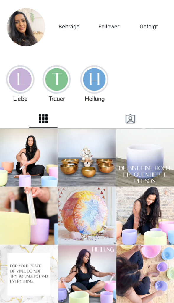 Euphoniis Klangschalen Instagram Social Media Content Layout